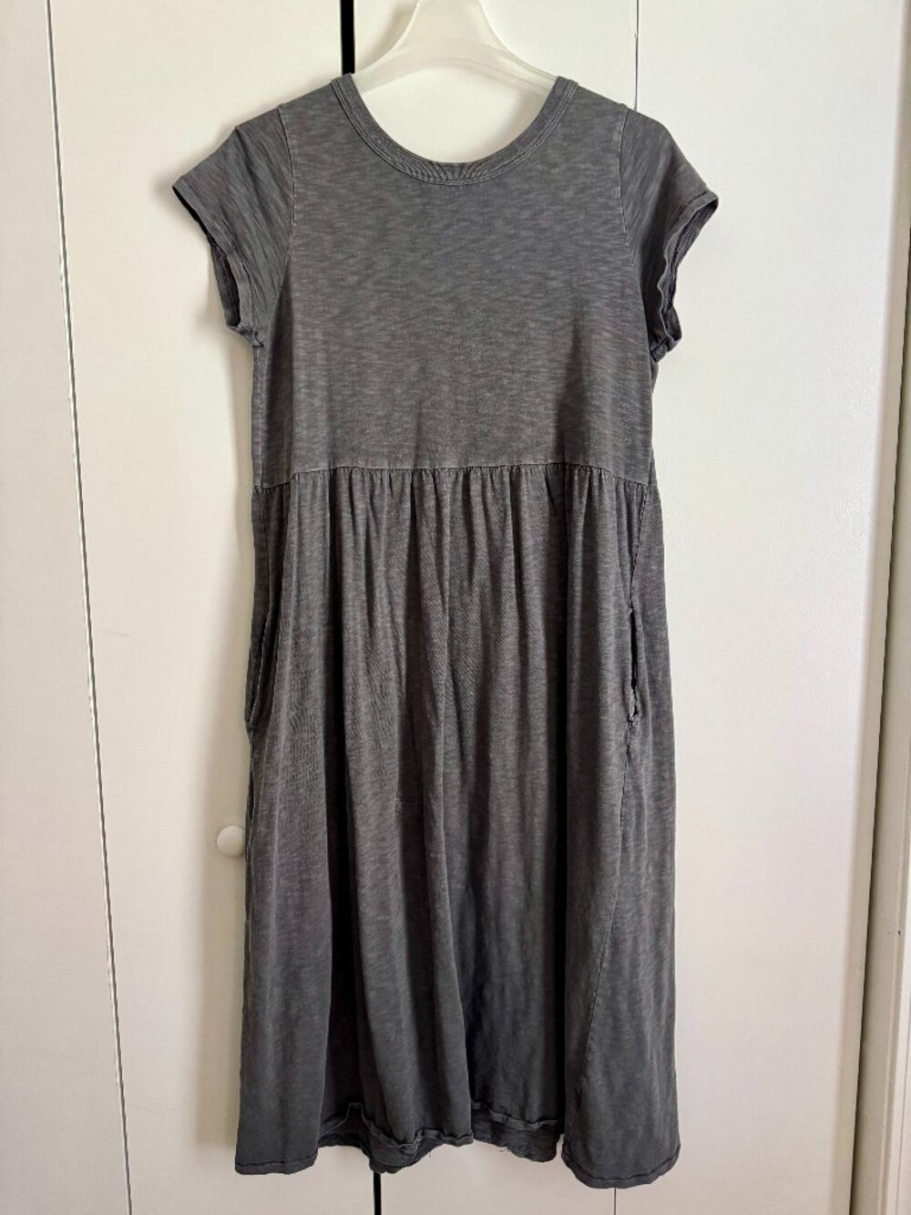 Universal Thread Dark Gray Short Sleeve Dress Women's Large 100% Cotton